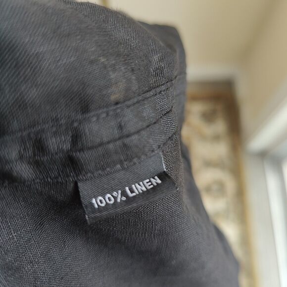 Mara Gibbucci 100% Linen Asymmetrical Jacket Lagenlook Size Medium - Picture 10 of 11